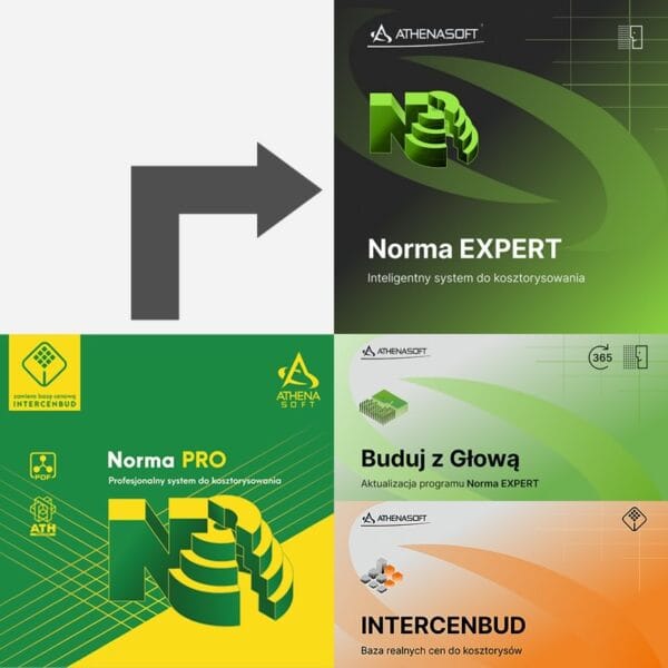 Norma EXPERT - Przejście z programu Norma PRO z roczną aktualizacją Buduj z Głową i rocznym dostępem do cenników Intercenbud
